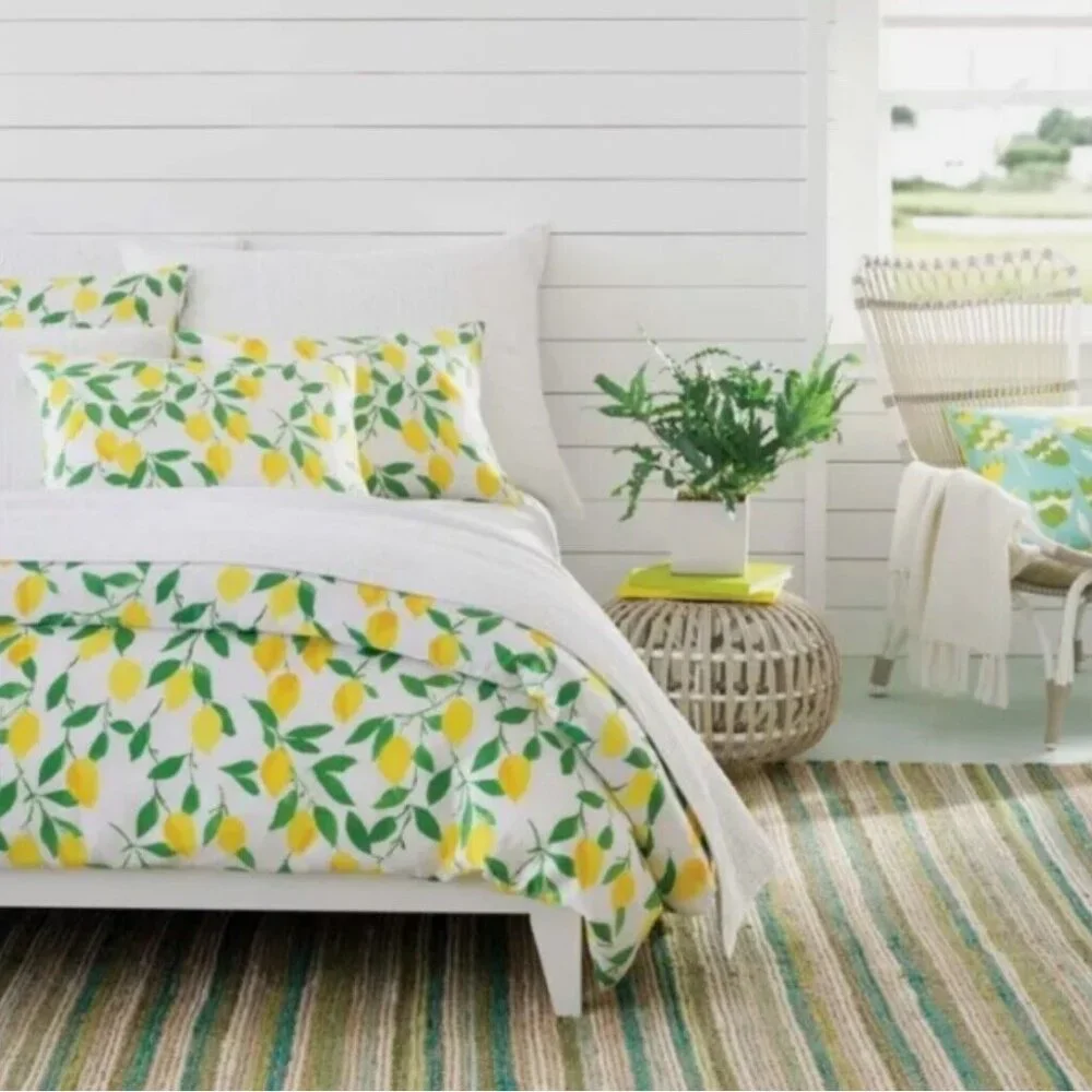Set of 2 Pine Cone Hill Lovely Lemons Standard Pillow Shams by Annie Selke